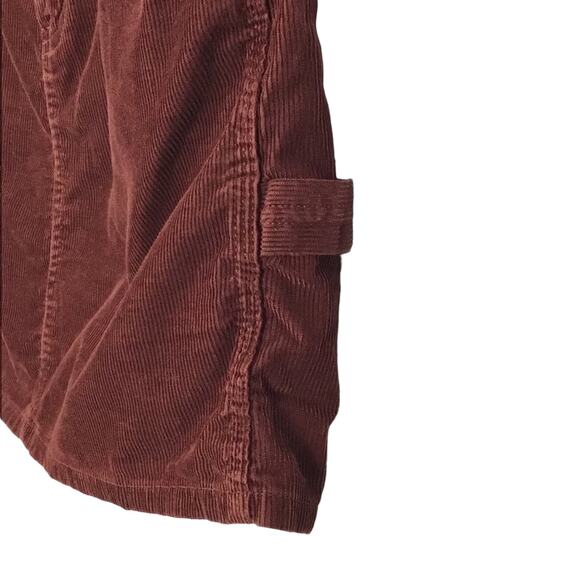 J CREW Cargo Carpenter Velvet Corduroy Mini Skirt Cinnamon Brick Burgundy Red 8 - Picture 4 of 6